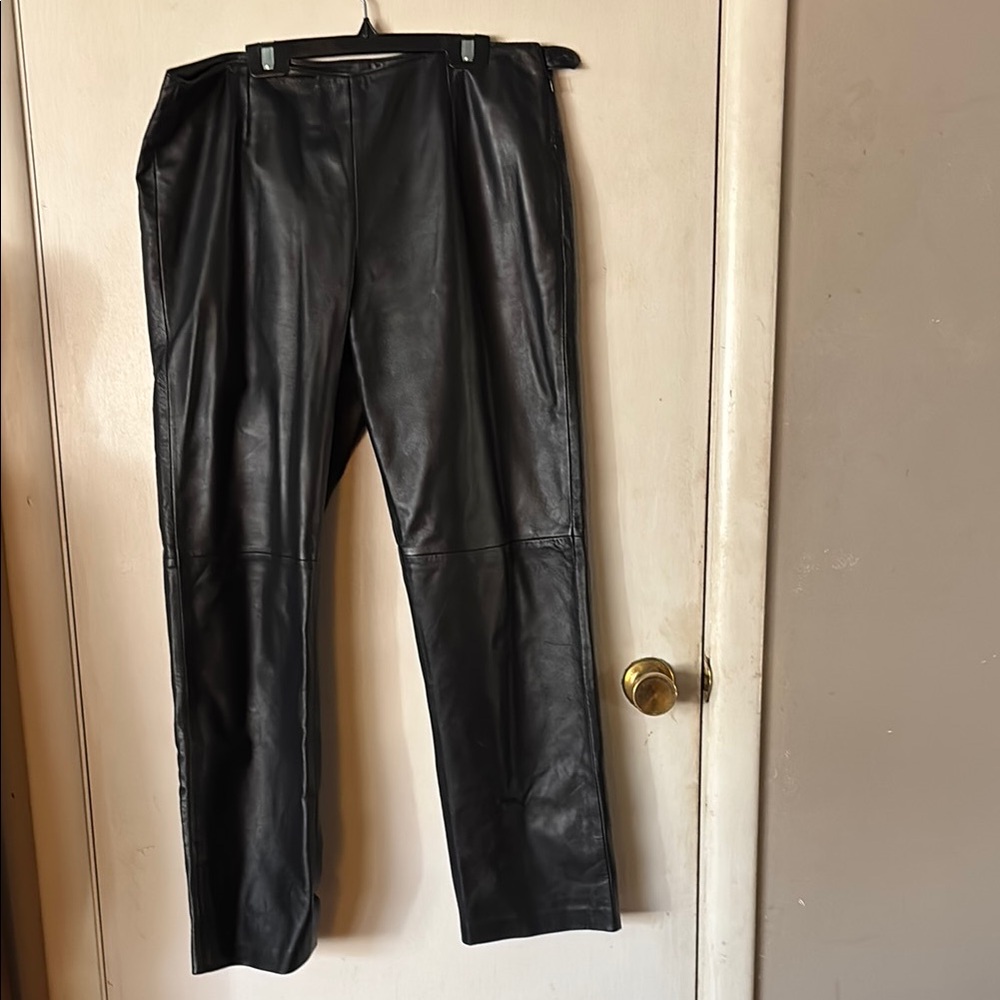 Women’s Black Leather Pants